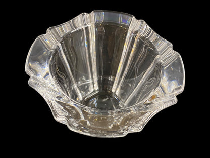 Orrefors Sweden Crystal Northern Lights Dream Bowl Candle Holder 3.5 Inch