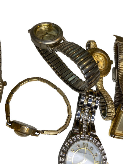 Lot of 6 Vintage Watches for Parts or Salvage Pulsar Citizen Affinity