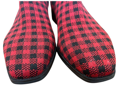 Size 39 (US 8)  Vivaia Womens Pull On Water Repellent Boots Ryan Red Black