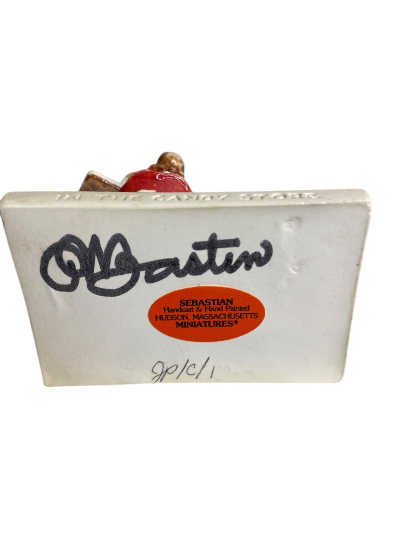 Sebastian Miniatures In the Candy Store Signed Figurine Vintage 6221