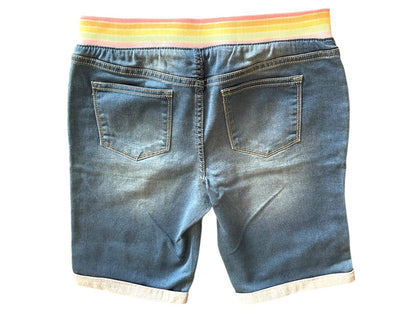XL (16) Vigoss Knit Waistband Bermuda Super Stretch Girls Shorts New