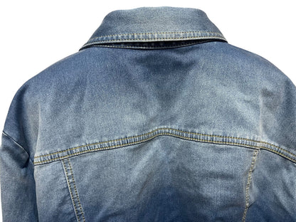 Size 24W INC Long Sleeve Button Down Denim Womens Shirt Jean Shacket