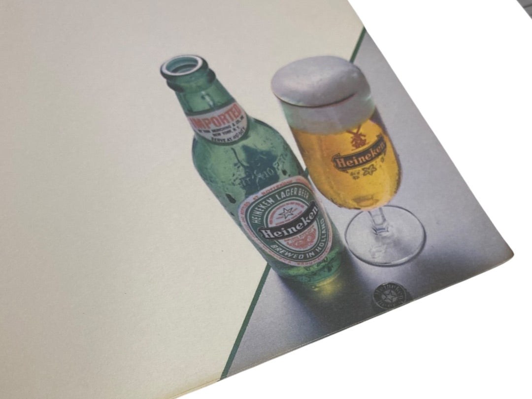Vintage Ballantine and Heineken Beer Menu Sheet 10 Papers 10.75 x 7 Inch Inserts