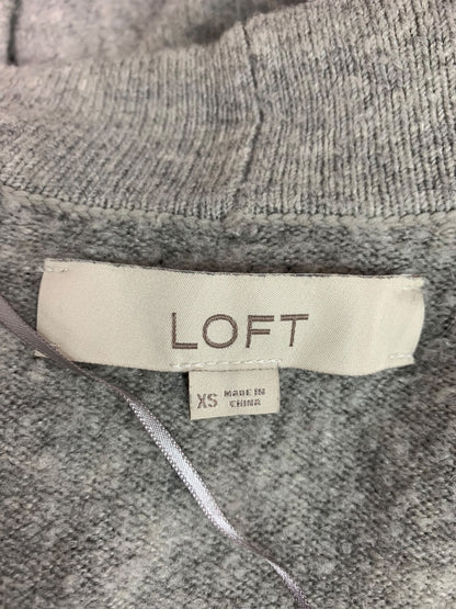 XS Loft Womens Gray Open Cardigan Sweater Tunic Length