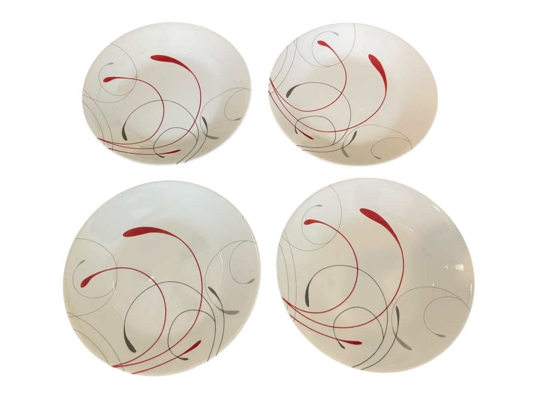 Corelle Splendor Set of 4 Dessert Plates Made in USA 6.75 Inch