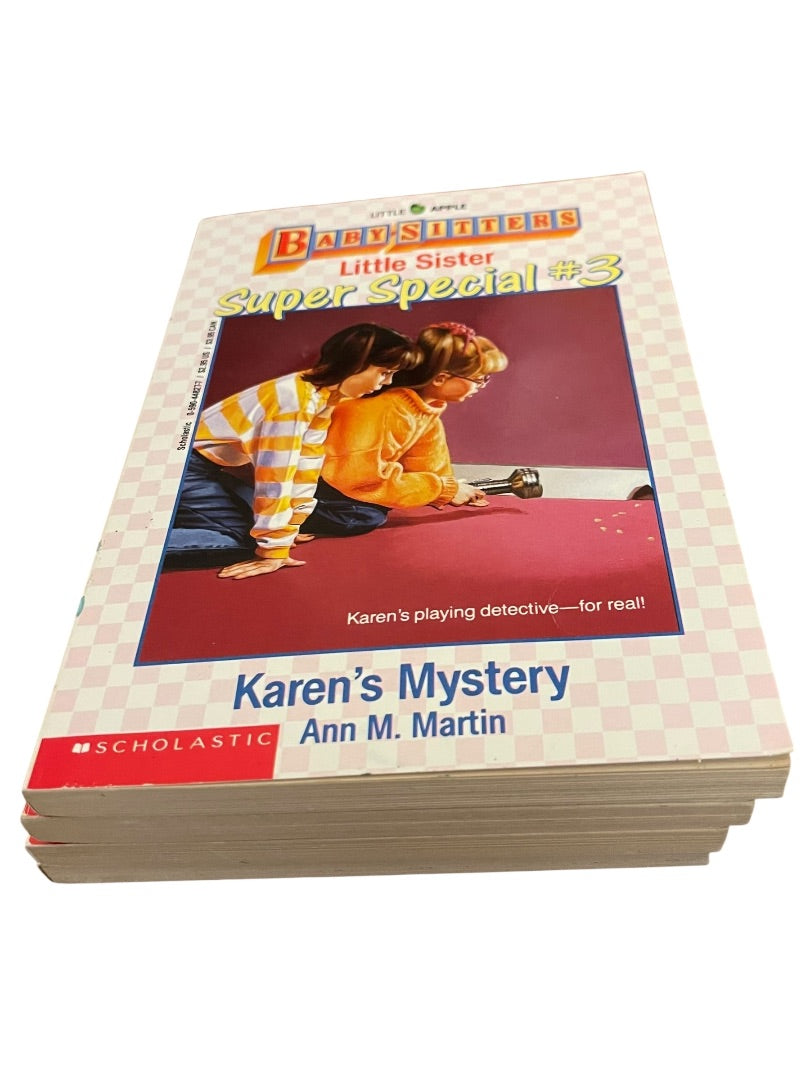 Set of 4 Super Special Baby-Sitters Litle Sister Paperback Books #1, 2, 3, & 4
