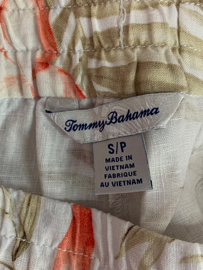 Small Tommy Bahama Womens Tropical Print Linen Pants Pull On