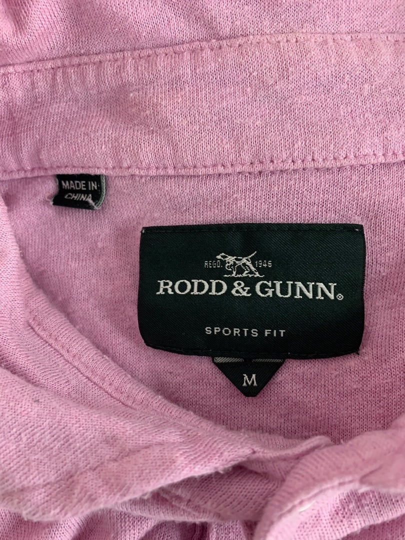 Medium Rodd & Gunn Mens Sports Fit Golf Polo Shirt Linen Blend Lavender