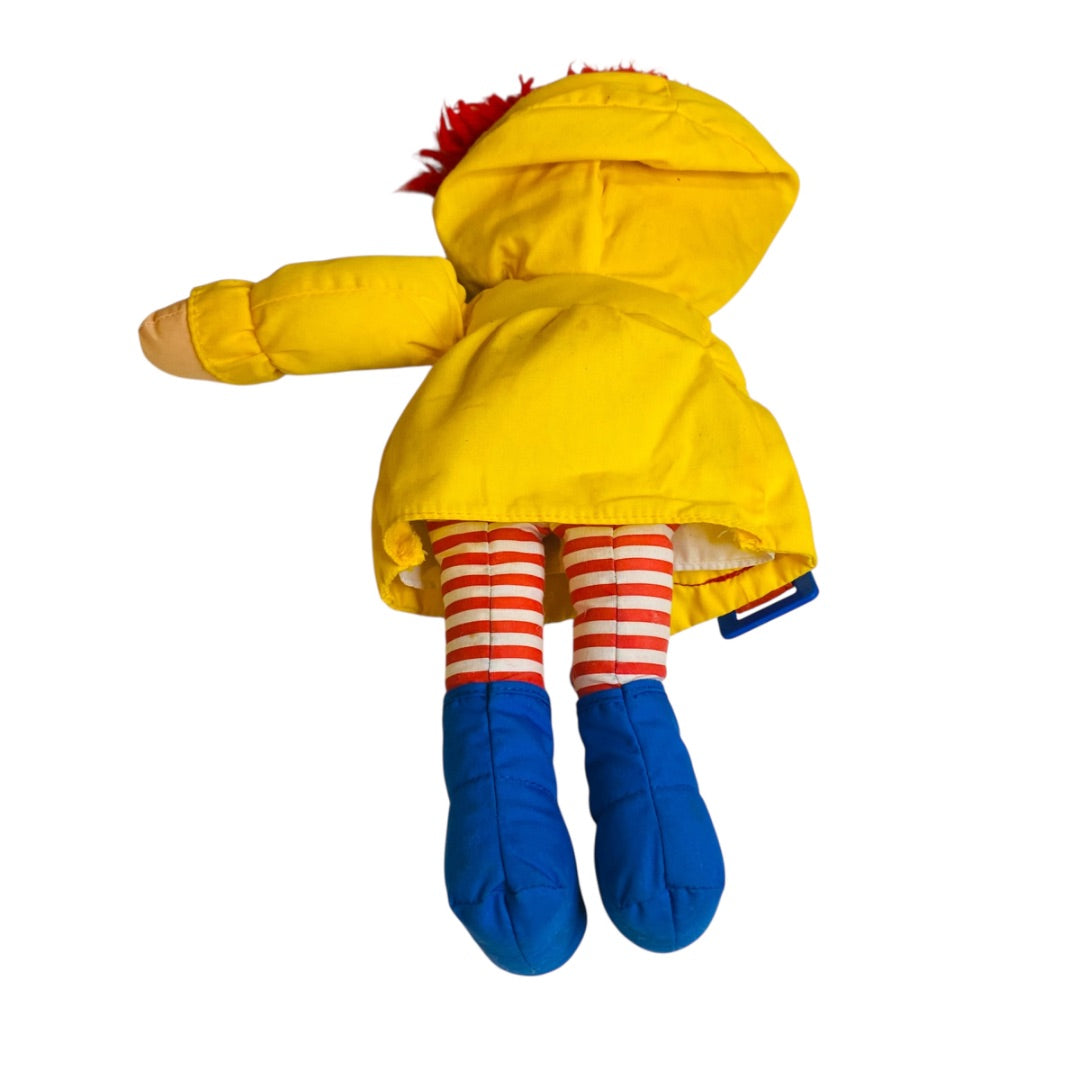 1991 Playskool Dress Me Raggedy Ann Rag Doll Raincoat Shoes 15 Inch