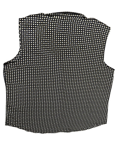 Size 16 Jones New York Womens Button Up Polka Dot Sleeveless Blouse Shirt