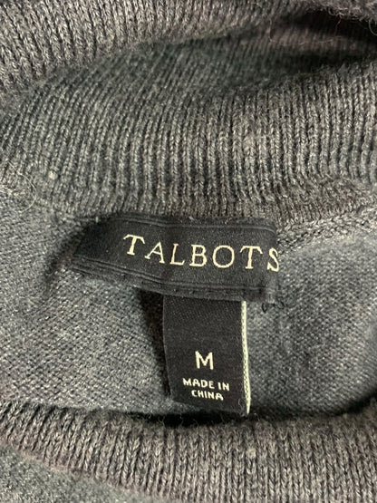 Medium Talbots Womens Gray Turtleneck Sweater Cotton Blend