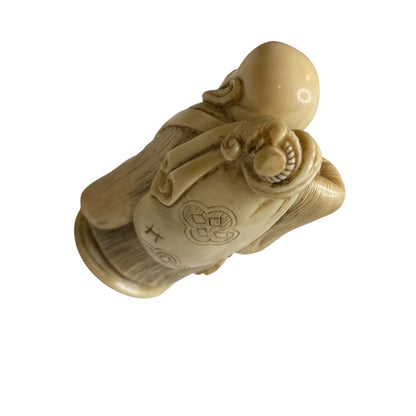 Vintage Resin Buddha Figurine 3 Inch Carved Detail