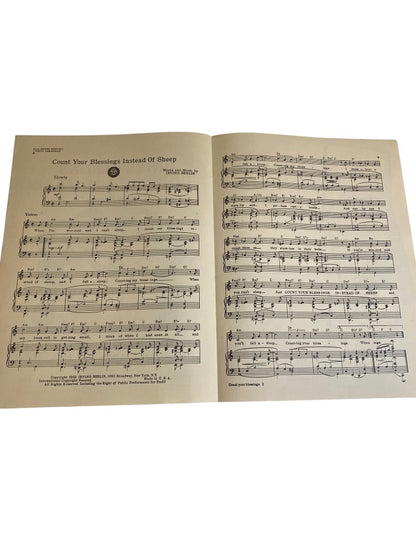 Count Your Blessings Instead Of Sheep by Irving Berlin 1952 Sheet Music