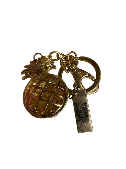 Set of 3 Key Rings Keychains Wristlet Pineapple Turtle Palm Beach