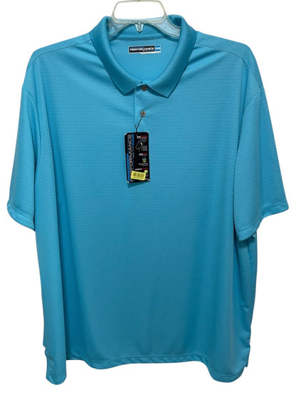 3XB Roundtree & Yorke Performance Golf Shirt Blue New