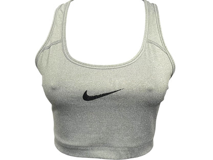 Medium Nike Dri Fit Sports Bra No Padding RN#56323 Gray