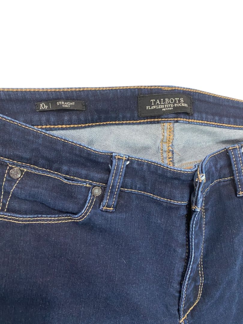 Size 10P Talbots Petite Straight Curvy Flawless Five-Pocket Jeans Skinny