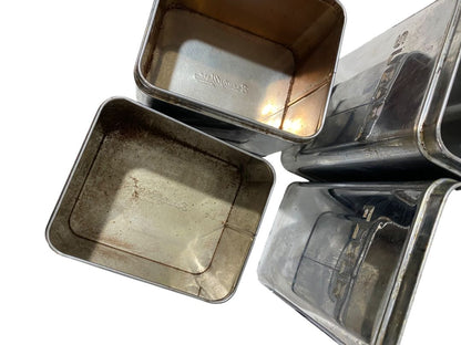 Vintage Lincoln Beautyware MCM Canisters Set of 4 Coffee Tea Flour Sugar Chrome