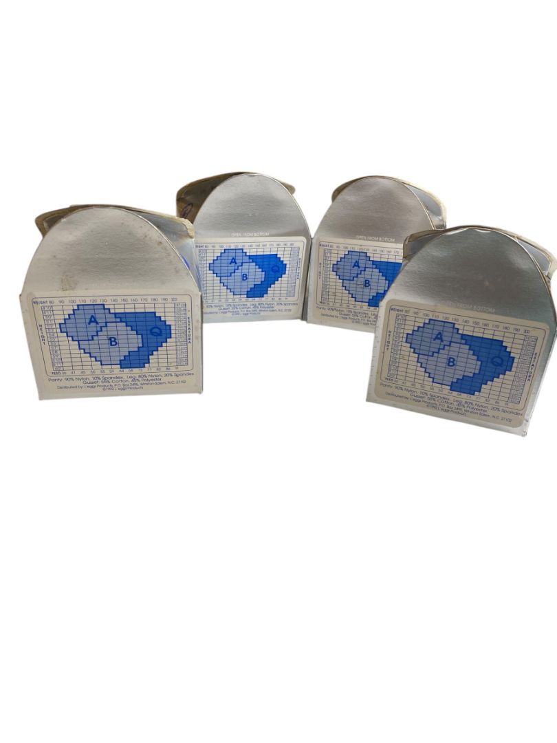 4 Pairs L'eggs Pantyhose Size Q Sheer Energy Regular Suntan 60502 RQS Vintage 1992