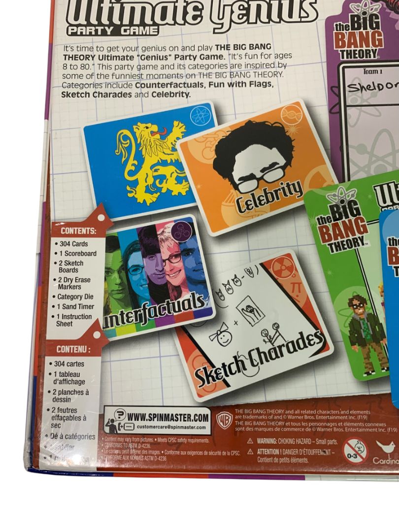 Spin Master The Big Bang Theory Ultimate Genius Party Game Brand New Sealed
