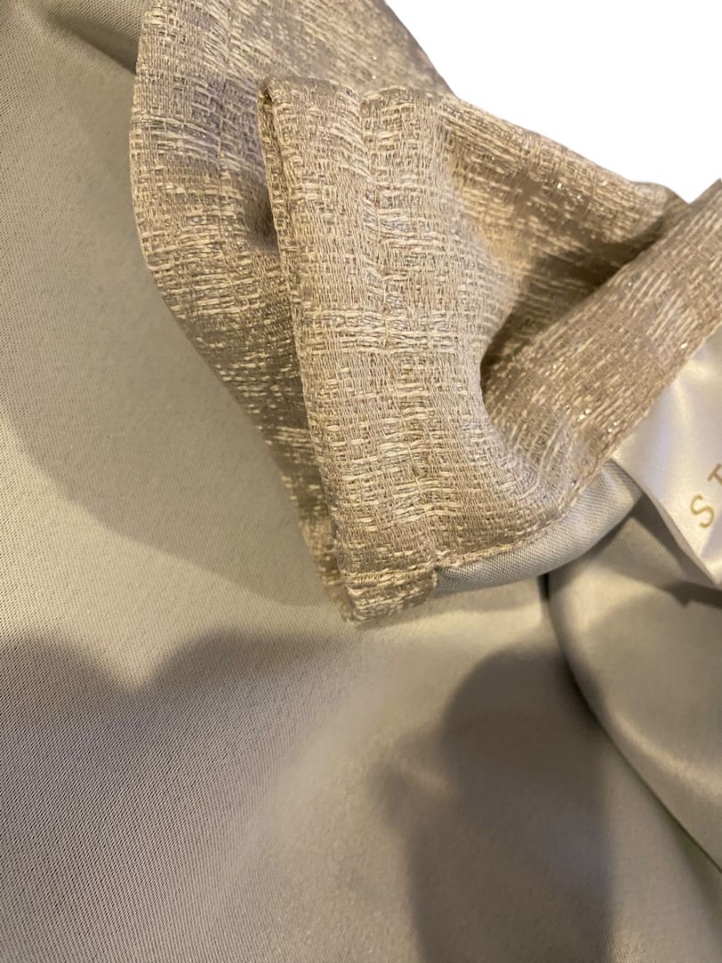 Set of 3 Studio 9 Curtain Panels Taupe Silver 96"l x 36"w