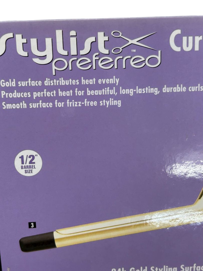 Hot Tools Professional Hair Curling Iron 1/2" 1103 Spring Gold Salon Beauty New