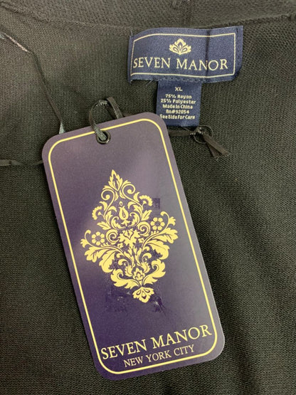 Size XL Seven Manor Womens New Black Embellished Cardigan Sweater Holiday