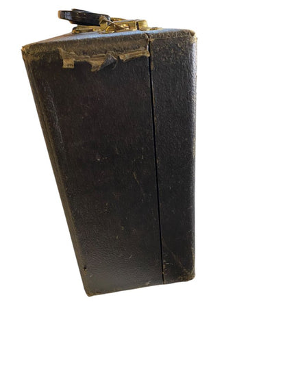 Vintage Wooden Suitcase Latches Distressed 13.5" x 10" x 5"