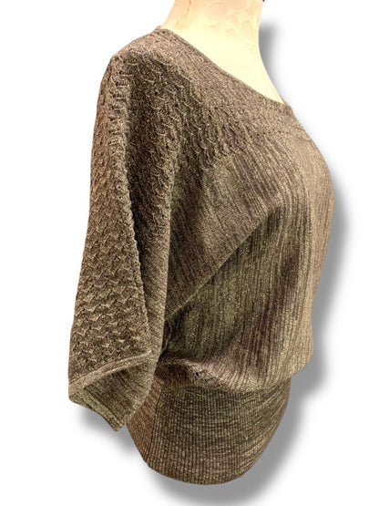 Size Medium United States Sweaters Metallic Womens Sparkle Banded Waist