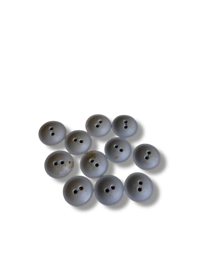 Set of 11 Midcentury Gray Plastic Buttons Twist Border Craft Sew .8" Diameter