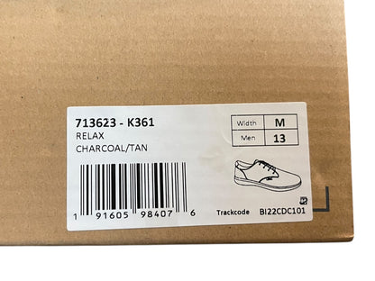 Size 13M Bass Relax Lace Up Mens Shoes 713623-K361 Charcoal Tan