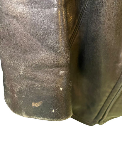 Large Adler Collection Womens Black Lamb Skin Zip Up Coat Jacket