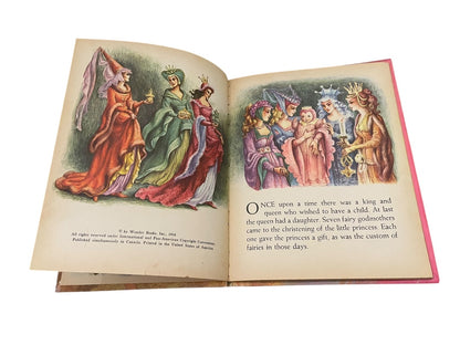 Vintage Sleeping Beauty Wonder Books 1956 Hardcover