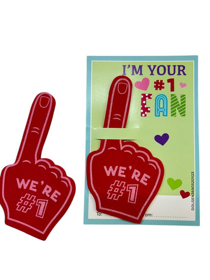 12 Count Classroom Valentine Cards I'm Your #1 Fan