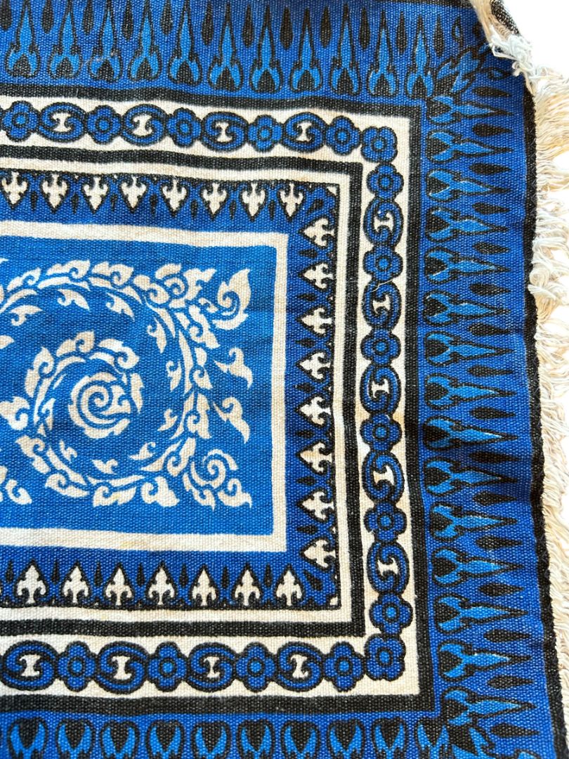 Vintage Blue Table Linen Set 4 Placemats 4 Napkins 1 Runner Boho