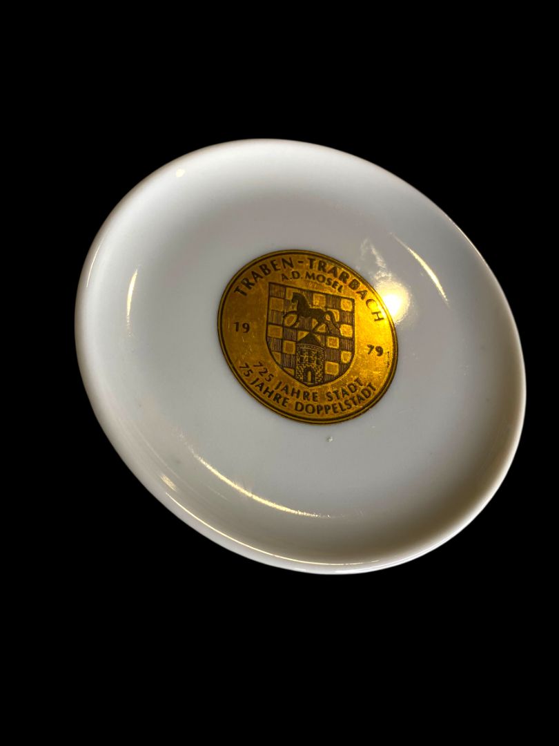 1979 Trinket Dish Decorative Plate Traben-Trabach Germany 3.6"