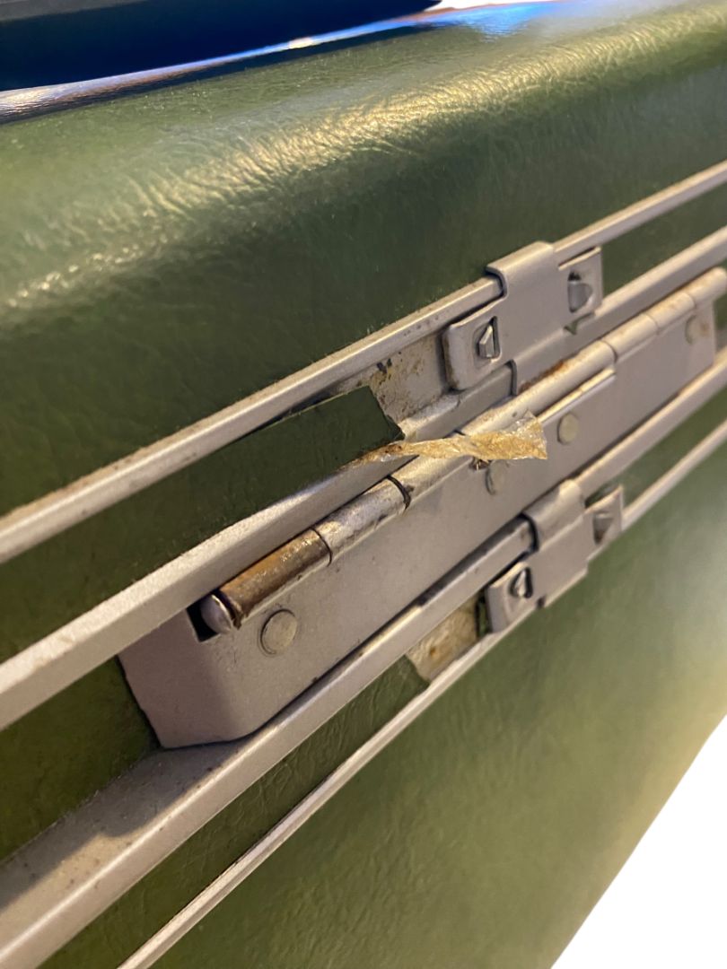 1960s Samsonite Green Silhouette Train Case with Tray and Key