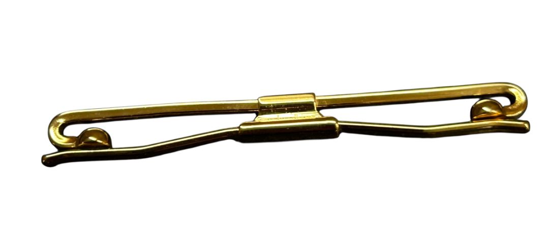 Goldtone Mens Vintage Collar Bar Clip Stay 2.5"