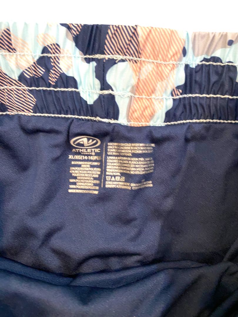 Size XL (14-16) Plus Athletic Works Girls Youth Running Shorts with Lining Undershorts