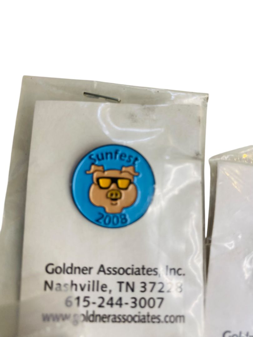 Lot of 6 Lapel Pins Sun Fest Wing Assorted Years New Goldner Associates