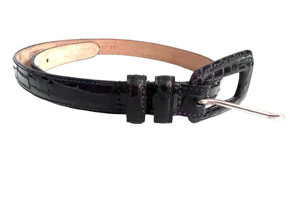 Small WCM New York Croc Italian Calfskin Women's Belt USA