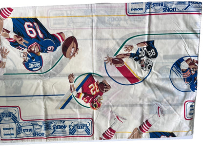 Vintage NFL Pillowcase Football Handmade with Vintage Fabric