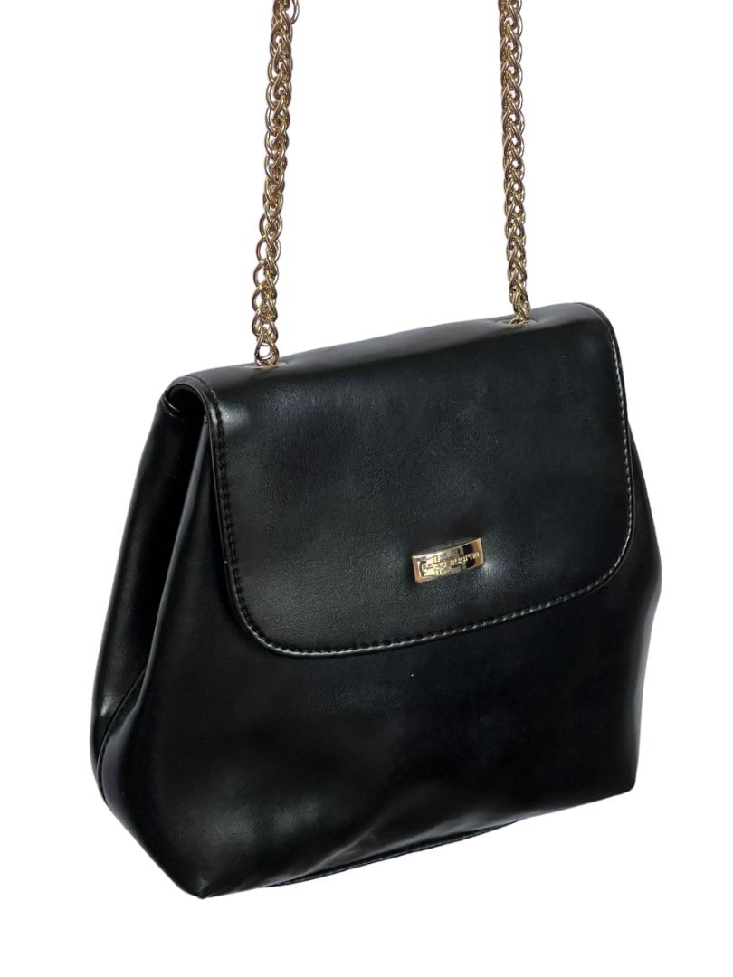 Liz Claiborne Black Small Crossbody Shoulder Bag Chain Strap