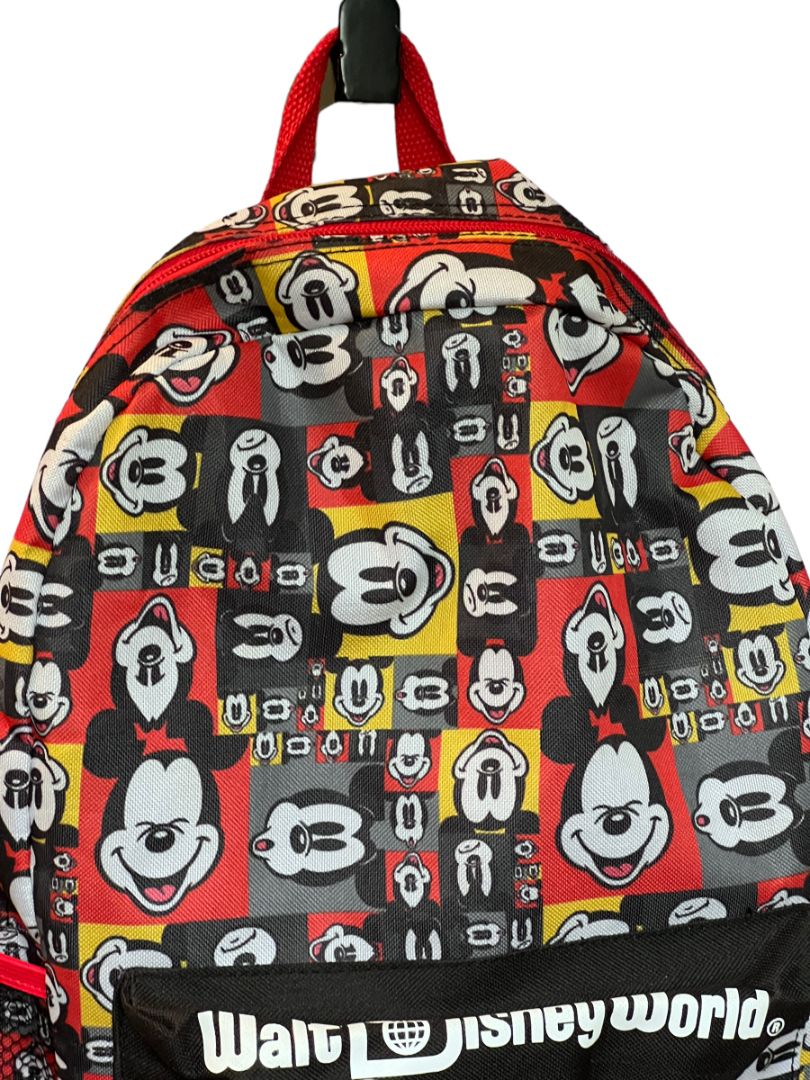 WDW Mickey Mouse Multi Color Backpack Adjustable