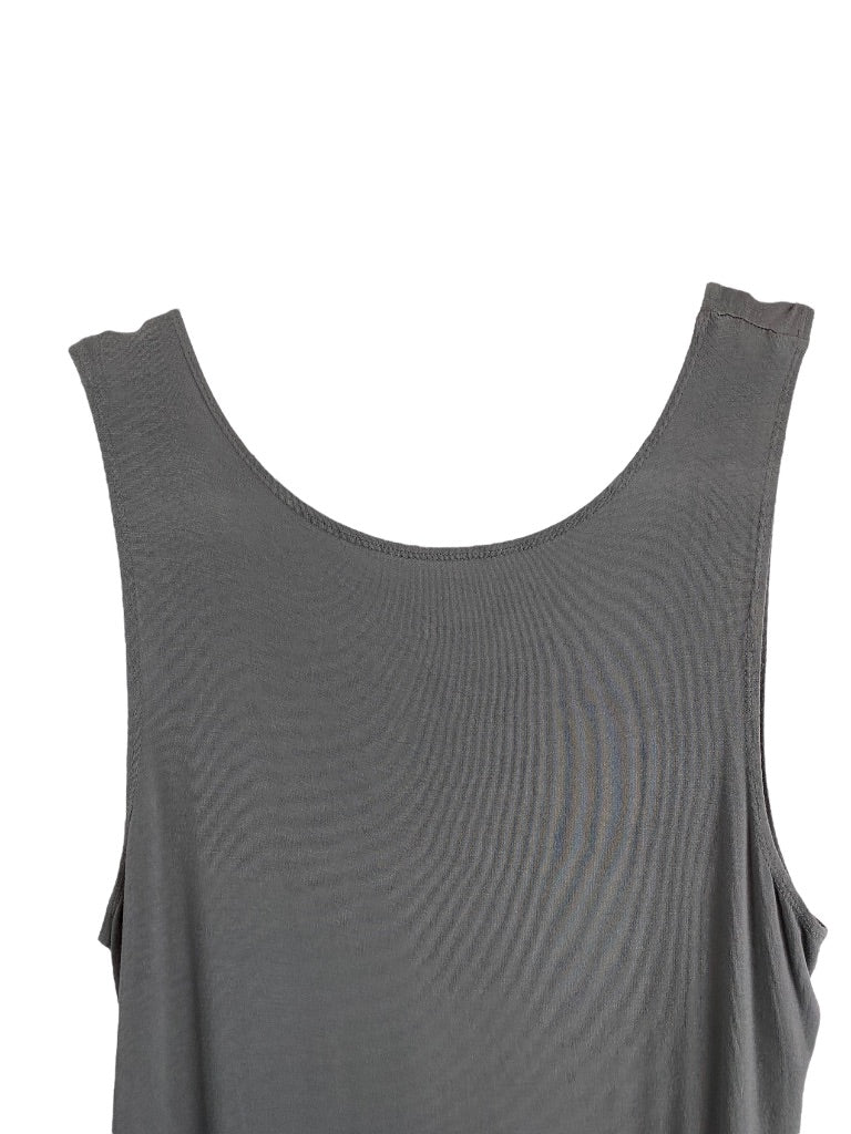 XL LOGO Layers Women's Gray Tunic Tank Top Soft Sleeveless Scoop Neck