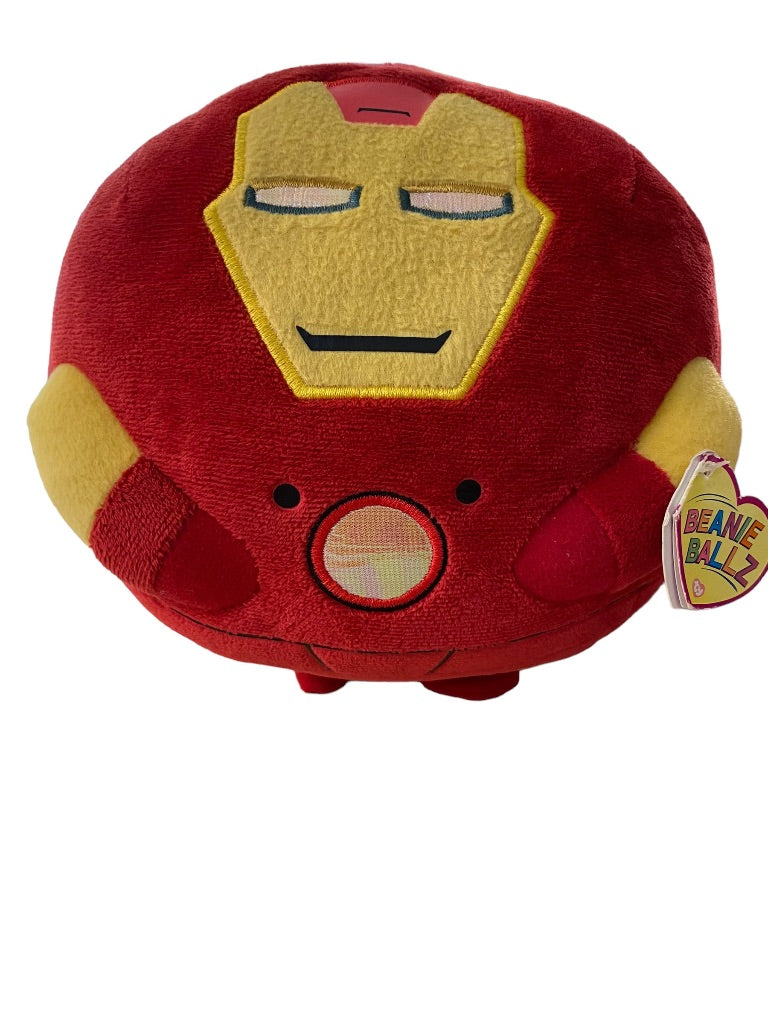 Ty Beanie Ballz Marvel Iron Man 8" Diameter 2013 Toy Always Lands on Feet