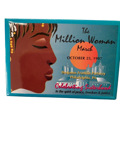 The Million Woman March October 25 1997 Philadelphia Pinback Button Celebrating Sisterhood