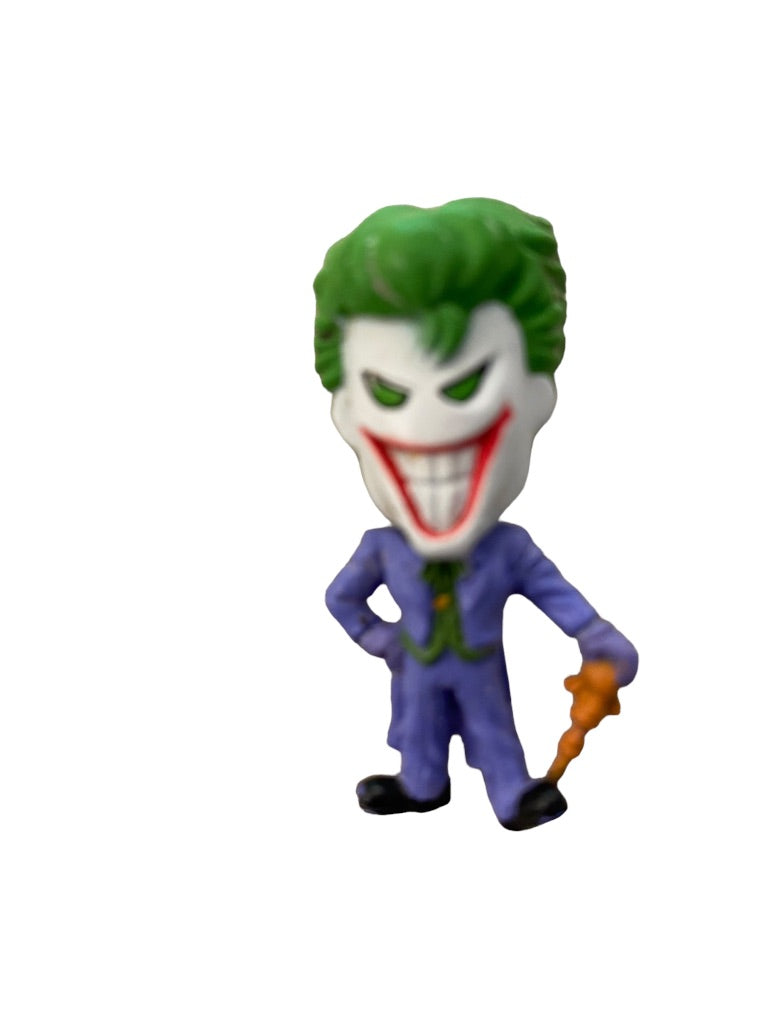 Miniature Joker Batman Action Figure Figurine 1.75"h PVC Leaning on Walking Stick