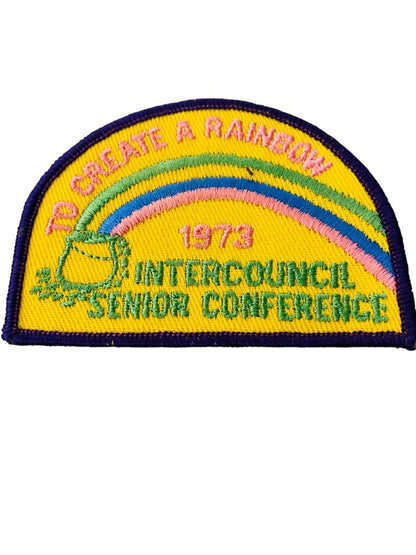 Girl Scout Patch Vintage 1973 Intercouncil Senior Conference "To Create a Rainbow"