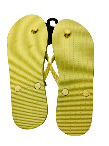 8M Hurley Womens New Animal Flip Flops Yellow Pink Cheetah Sunrise